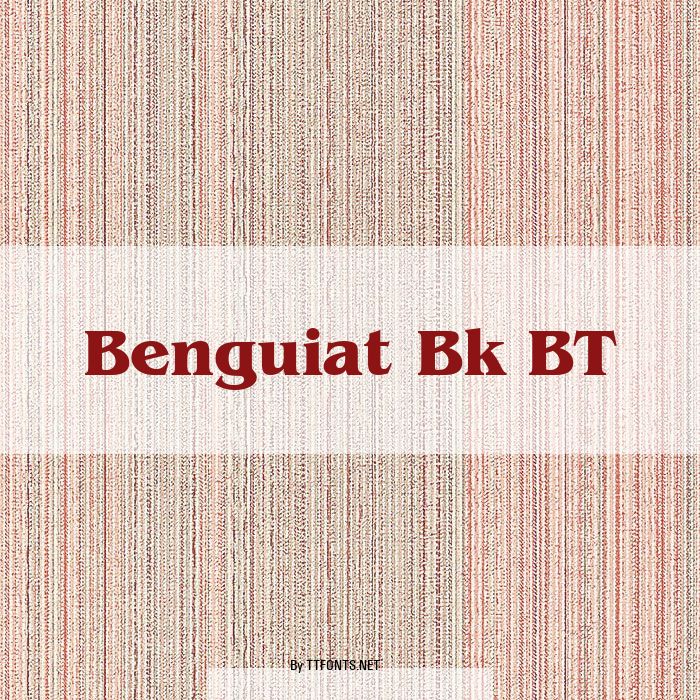 Benguiat Bk BT example